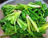 簡単すぎ!ほうれん草となめ茸の炒め物作り方1写真
