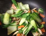 簡単本格中華！チンゲン菜と豚肉炒め作り方5写真