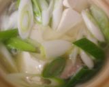 鶏もも肉と絹ごし豆腐と長ねぎの３点鍋作り方5写真