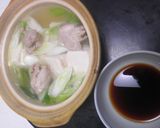 鶏もも肉と絹ごし豆腐と長ねぎの３点鍋作り方6写真
