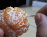 みかんの白い筋のピリ辛かき揚げ作り方1写真