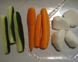 人参、蕪、etc の温野菜　ギリシャ風作り方1写真