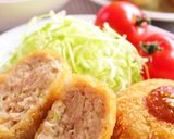 鶏ゴボウの味噌だれメンチカツ作り方5写真