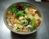 炒り玉子入り野菜たっぷり煮込みラーメン作り方6写真