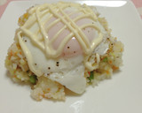 朝食に♪いろいろ野菜の焼飯 目玉焼きのせ作り方4写真