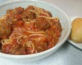 ミートボールのトマトソースパスタ作り方4写真