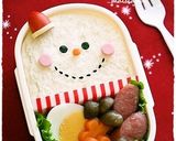 クリスマスキャラ弁♪雪だるまちゃんサンド作り方6写真