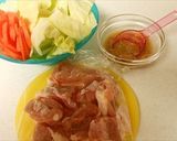 鶏肉とキャベツのごまみそ照り焼き作り方1写真