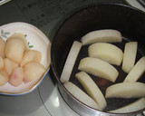 [簡単]大根と蕪を豚角煮の煮汁で煮た煮物作り方1写真