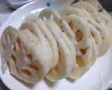 シャキシャキ☆明太はんぺんの蓮根挟み焼き作り方3写真