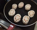 シャキシャキ☆明太はんぺんの蓮根挟み焼き作り方6写真