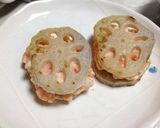 シャキシャキ☆明太はんぺんの蓮根挟み焼き作り方7写真
