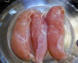 レンジで簡単！鳥ささみの酒蒸し作り方1写真