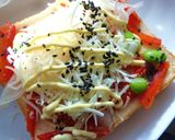 パプリカ・玉葱・枝豆の和トースト作り方4写真