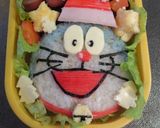 ドラえもんサンタ☆キャラ弁☆クリスマス作り方6写真