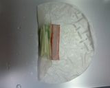 m水菜とカニかまのミニ生春巻き作り方3写真