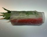 m水菜とカニかまのミニ生春巻き作り方5写真