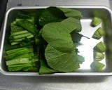 小松菜と厚揚げの簡単煮物作り方1写真