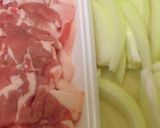 豚こま玉葱味噌炒め煮作り方1写真