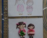姉妹（マジパン細工）作り方6写真