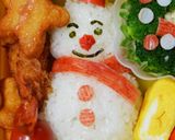 クリスマスに☆スノーマンのキャラ弁作り方1写真