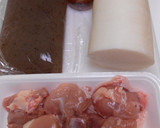 大根とこんにゃくと鶏もも肉の煮物作り方1写真