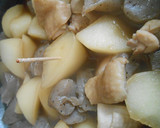 大根とこんにゃくと鶏もも肉の煮物作り方14写真