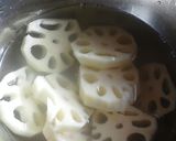 ＊れんこんの穴からかぼちゃ?!焼き＊作り方1写真