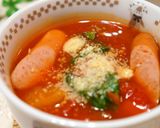 速攻!!ウインナーとレタスのトマトスープ作り方4写真