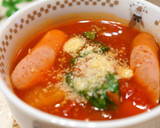 速攻!!ウインナーとレタスのトマトスープ作り方4写真