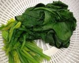 中華風❤ほうれん草のガーリックあんかけ作り方3写真