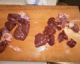 鳥肝のにんにく炒め♥作り方1写真