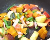 ゴロゴロ野菜のかぼちゃソースグラタン♡作り方3写真