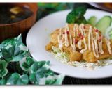 ガーリック風味鶏胸肉のパプリカまよかけ作り方5写真