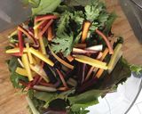カラフル人参と春菊、赤ほうれん草のサラダ作り方6写真