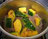 かぼちゃと挽肉の煮物作り方4写真