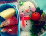 キャラ弁*スノーマンの弁当作り方6写真