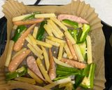 エアフライヤーでポテトとソーセージのコンソメ焼き作り方4写真