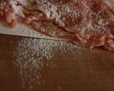 我家もしゃぶしゃぶ肉で流行の重ねトンカツ作り方2写真