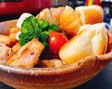 ホットプレートでチーズフォンデュ♪作り方1写真