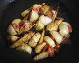 里芋とゴボウの醤油麹炒めマスタード風味作り方5写真