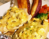 胸肉の椎茸と卵のマヨチーズ蒸し焼き作り方4写真