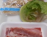 厚切り豚ばら肉の照り焼き・もやし添え作り方1写真