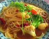 ドライトマトとカレーのスープパスタ♪作り方5写真