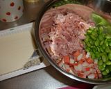 混ぜるだけ枝豆とベーコンと豆腐の揚げ物☆作り方1写真