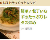 簡単☆包丁いらずのたっぷりレタス炒め作り方6写真