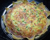 チーズも入った野菜たくさんオムレツ作り方8写真