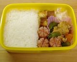 詰めるだけクリスマスゆきだるまキャラ弁当作り方2写真
