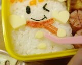 詰めるだけクリスマスゆきだるまキャラ弁当作り方4写真