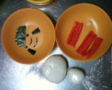 キャラ弁　サンタ帽子の女の子作り方1写真
